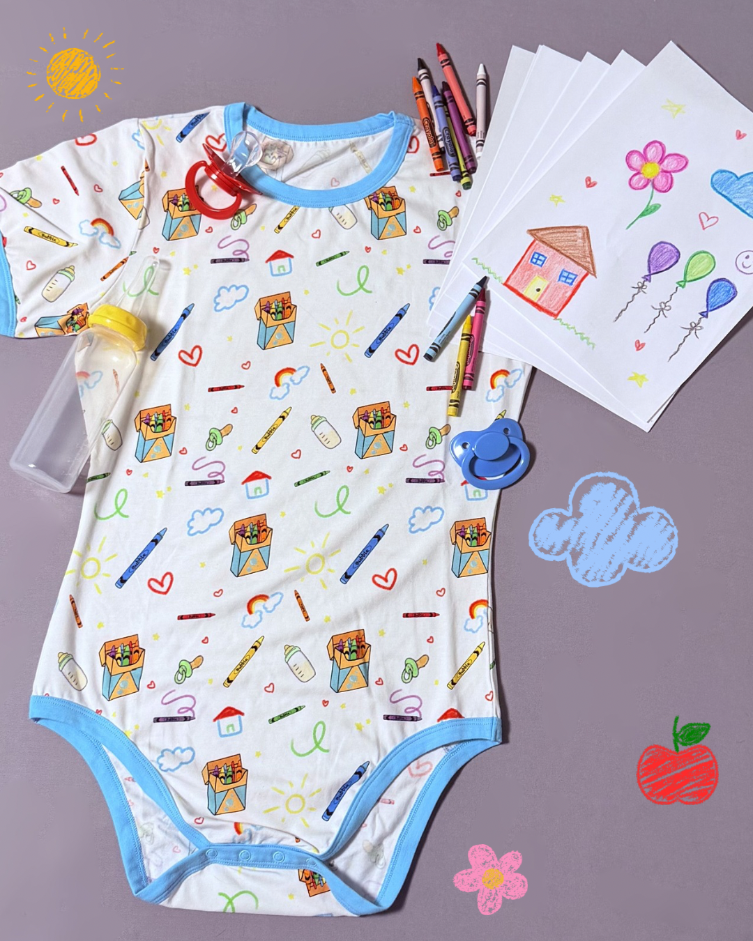 Doodle Darling Adult Sized Onesie Preorder 🖍️🌈