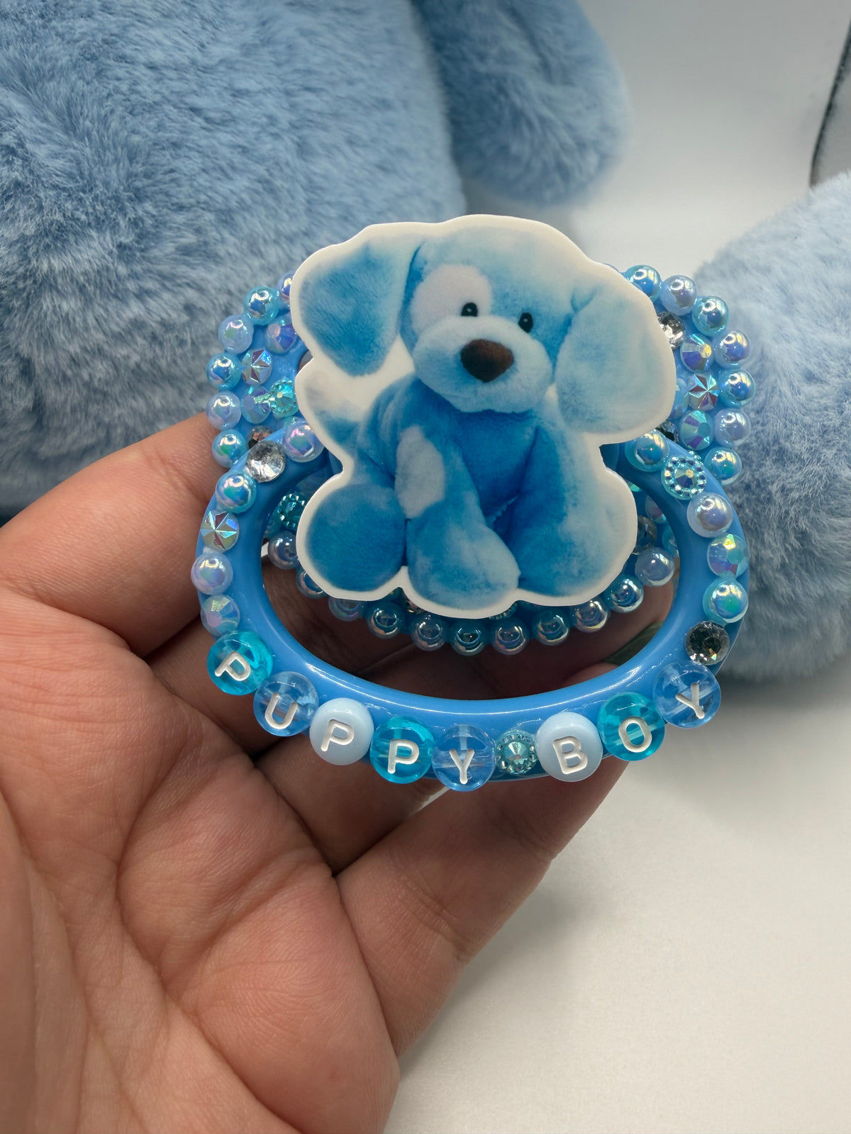 Puppy Boy Stuffie + Paci Set