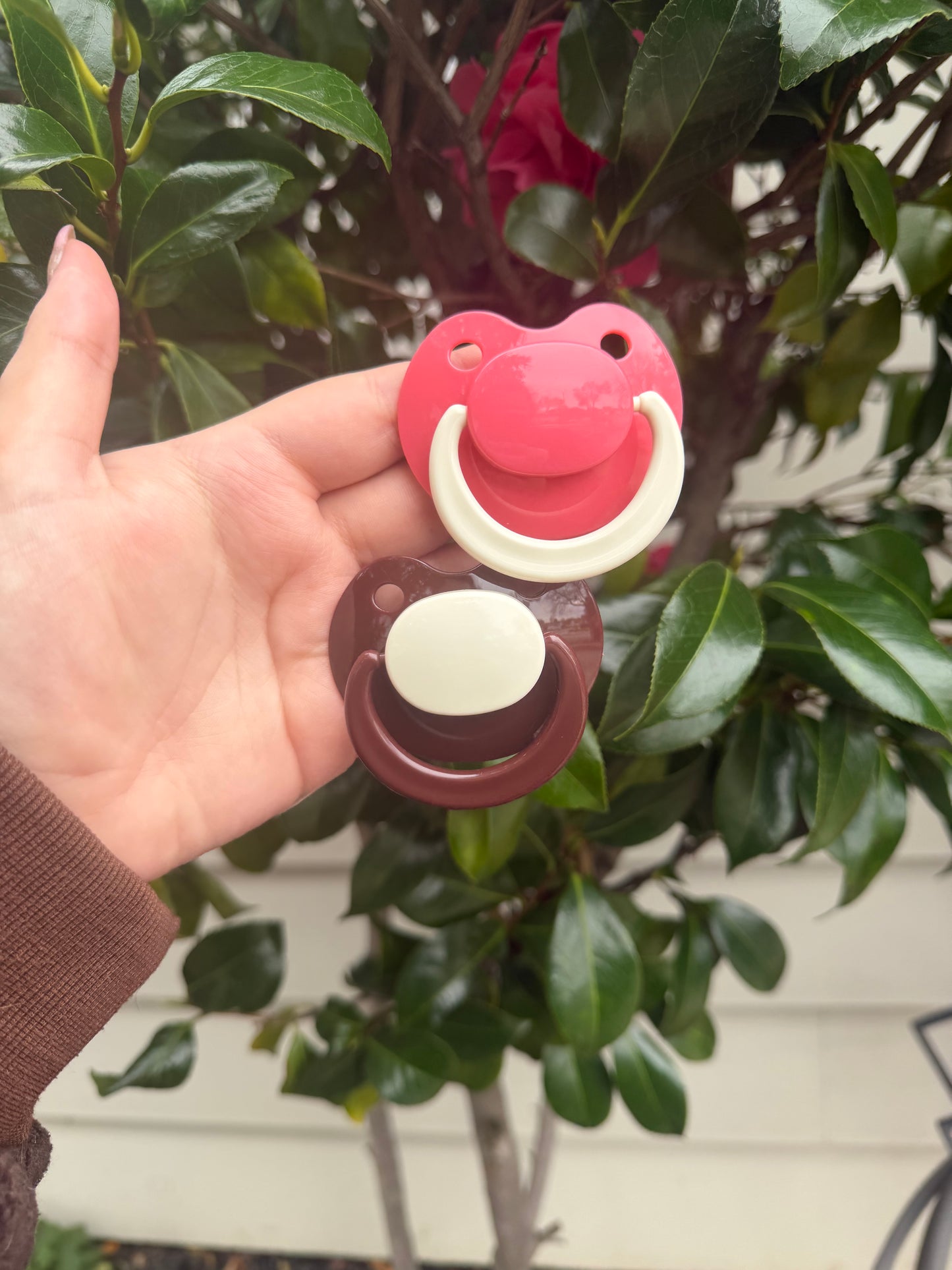 Smile Pop Pacifiers (Chocolate Covered Strawberry Collection)