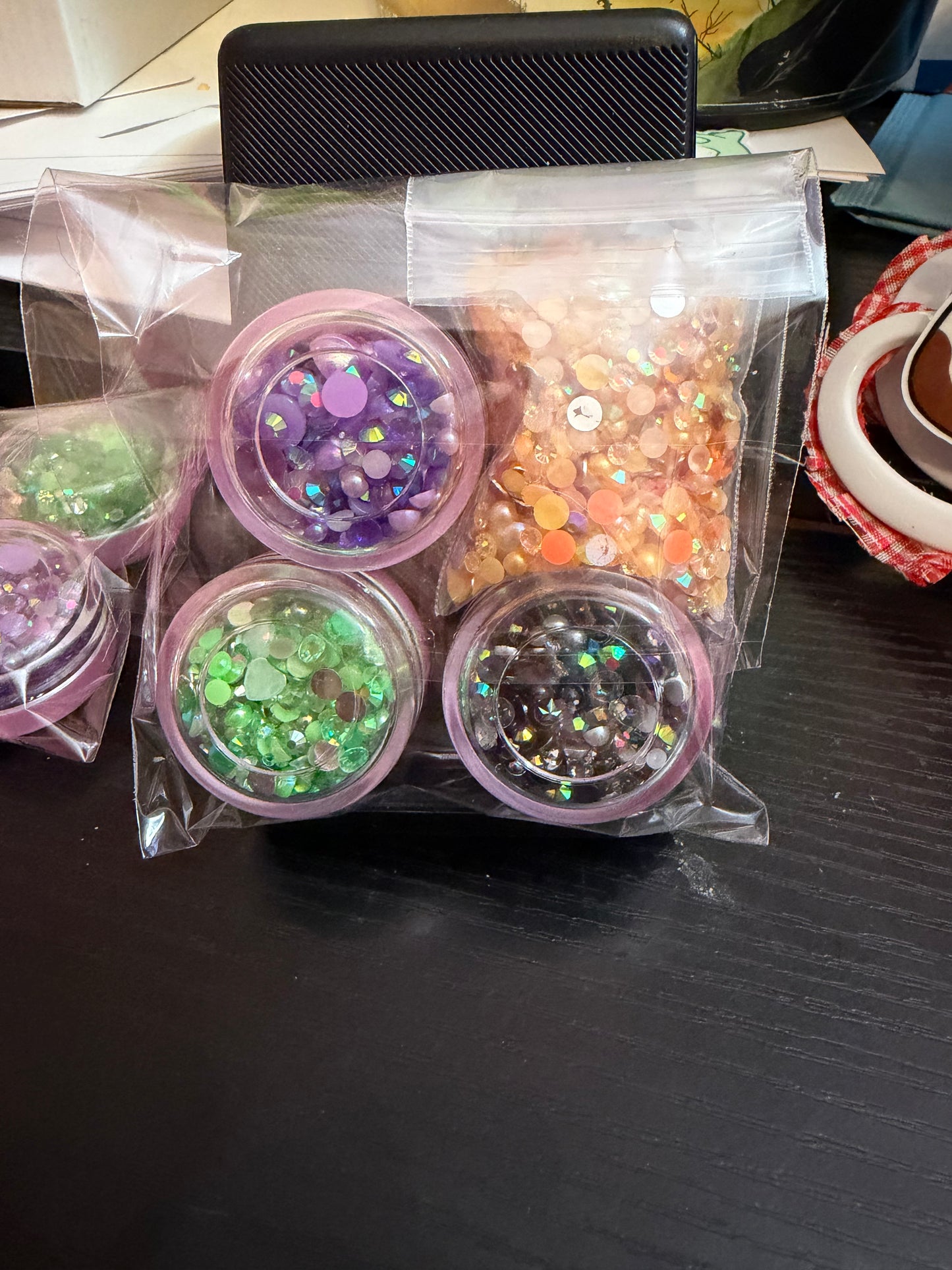 4 pc rhinestone mix bundle (random colors)