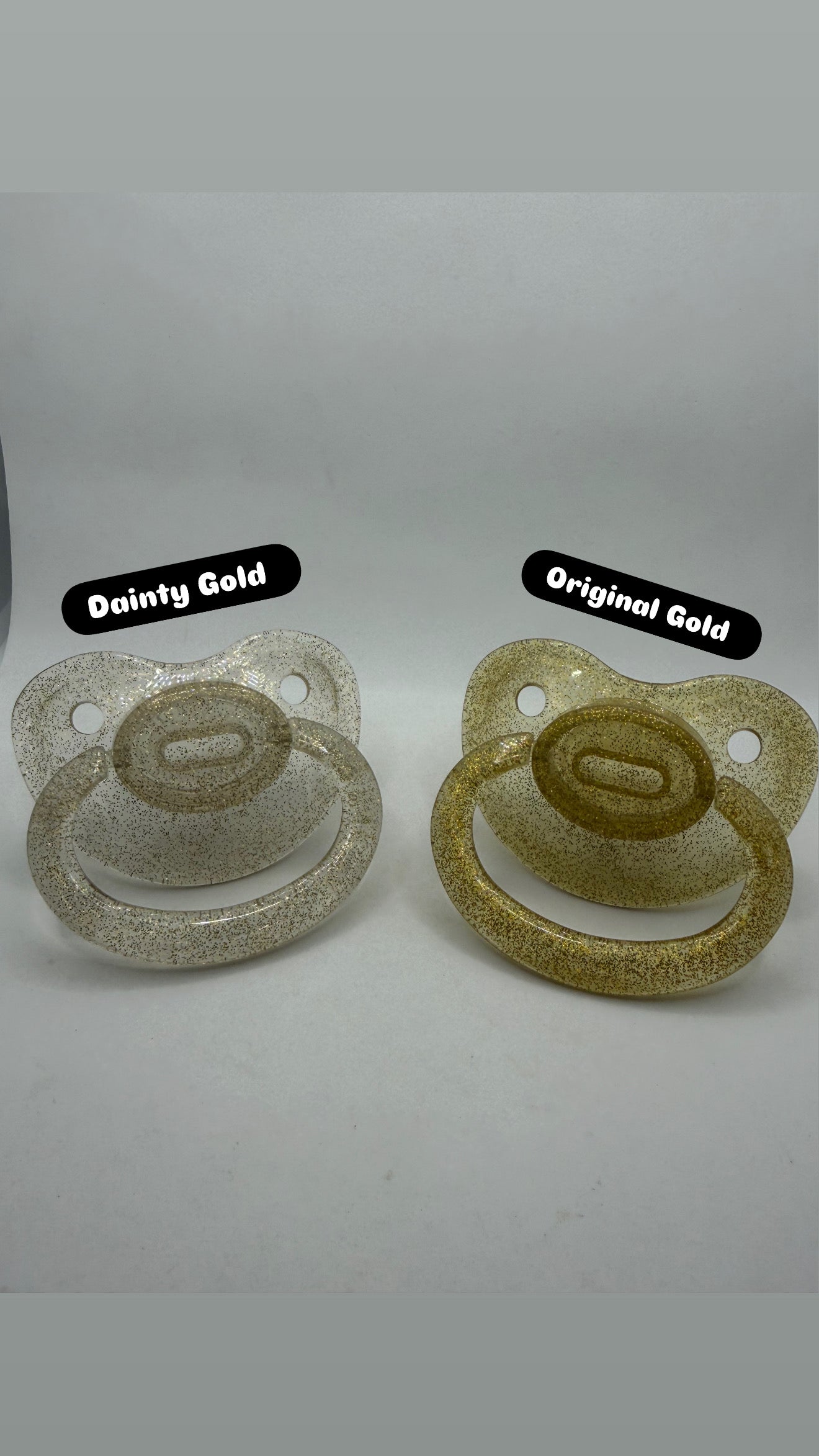 Dainty Gold Pacifiers