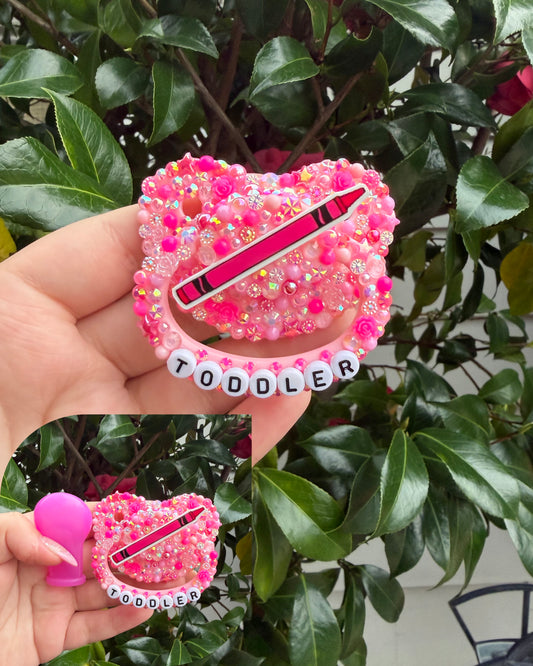 Pink “Toddler” Crayon Full Deco