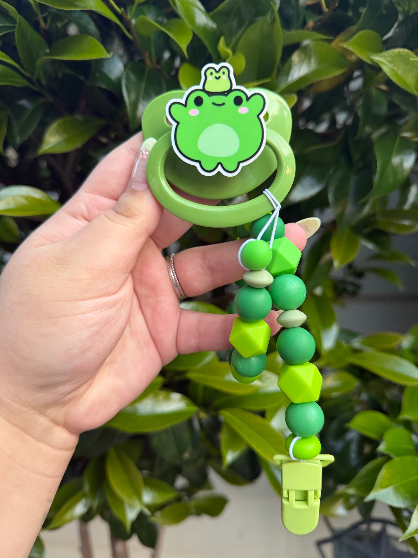 Frog Paci + Clip + Pouch Set (B Grade Pouch)