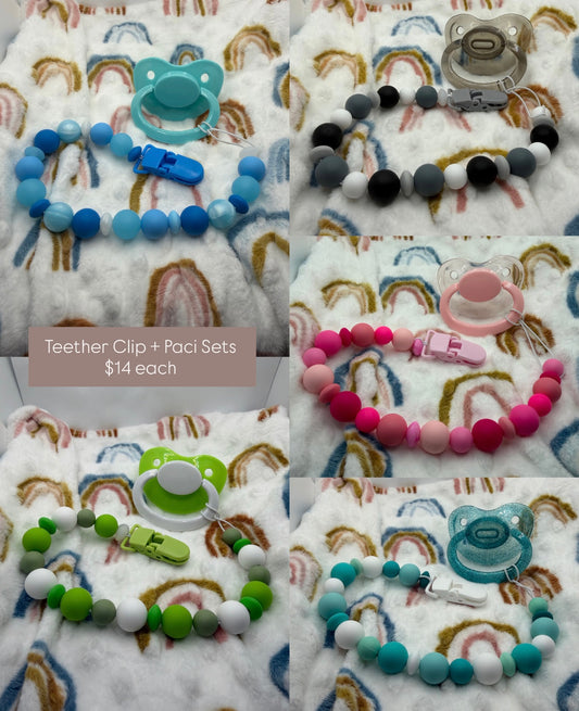 Teether Clip + Paci Sets