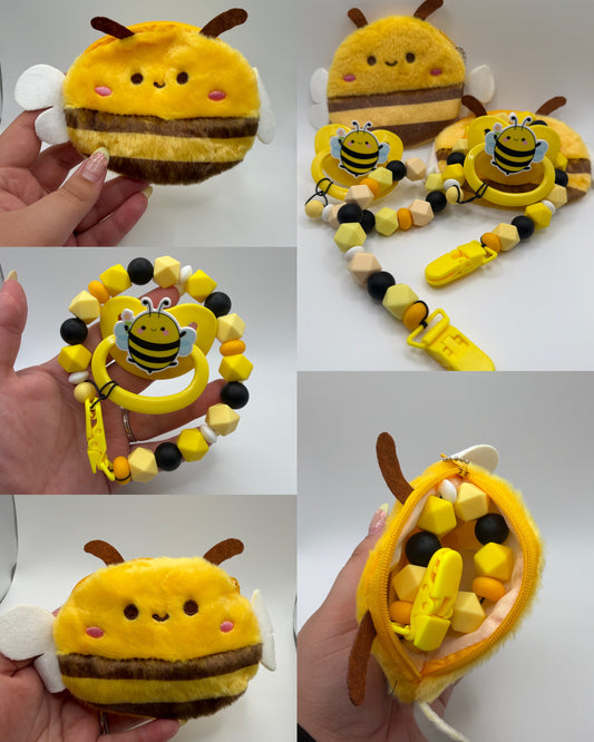 Bee Paci, Clip, and Pouch Set! 🐝
