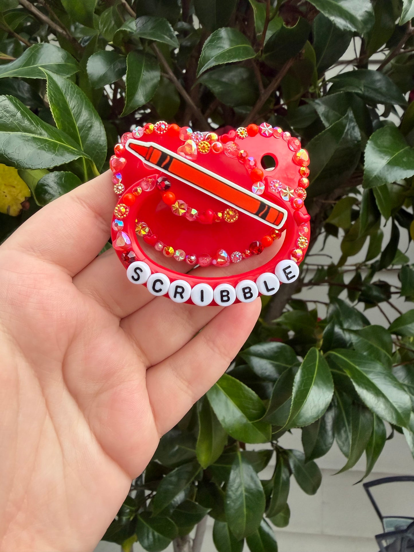 Red “Scribble” Crayon Simple Deco