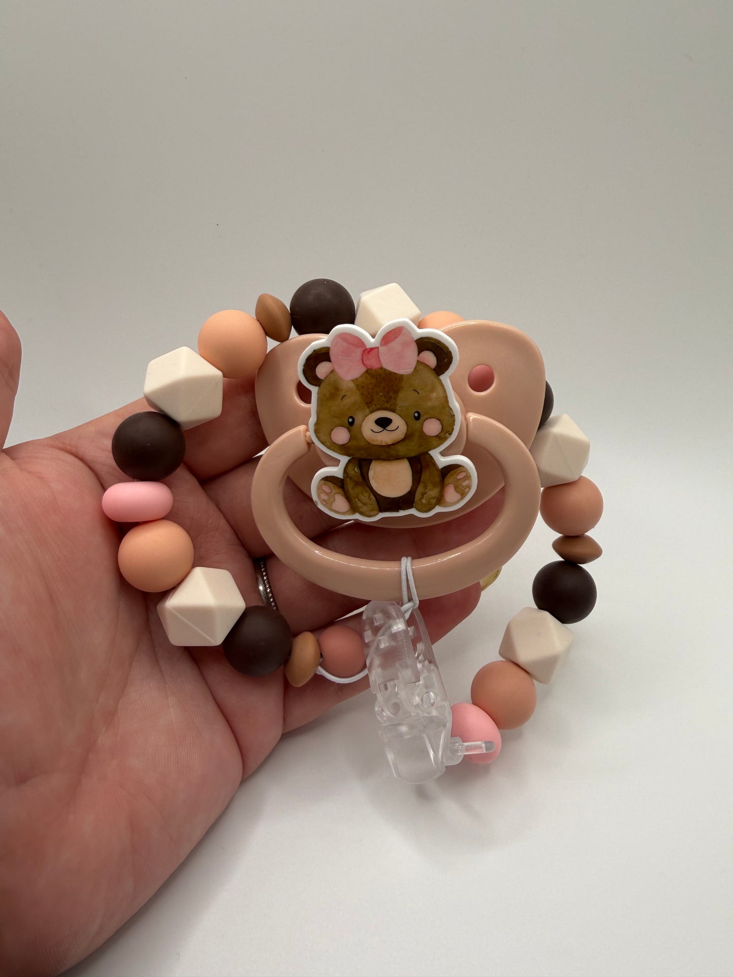 Bear Paci, Clip, and Pouch Set! 🧸