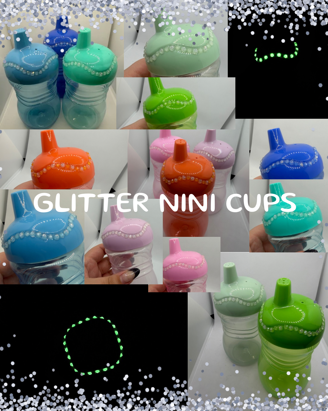 Glitter Nini Cups! (Glow in the dark Bedtime Cups with a sparkly twist ✨)
