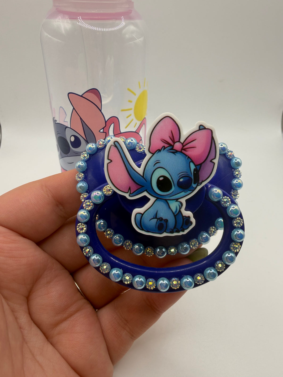 Stitch Bottle and Paci Set