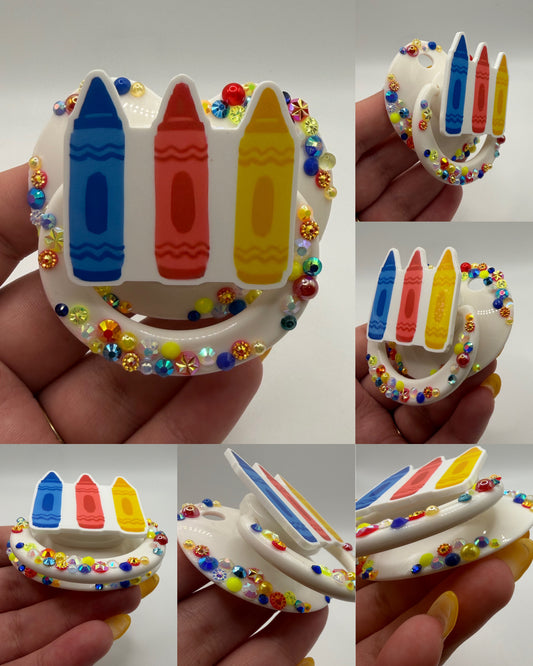 Primary Crayons Scatter Deco (Smile Pop Base)