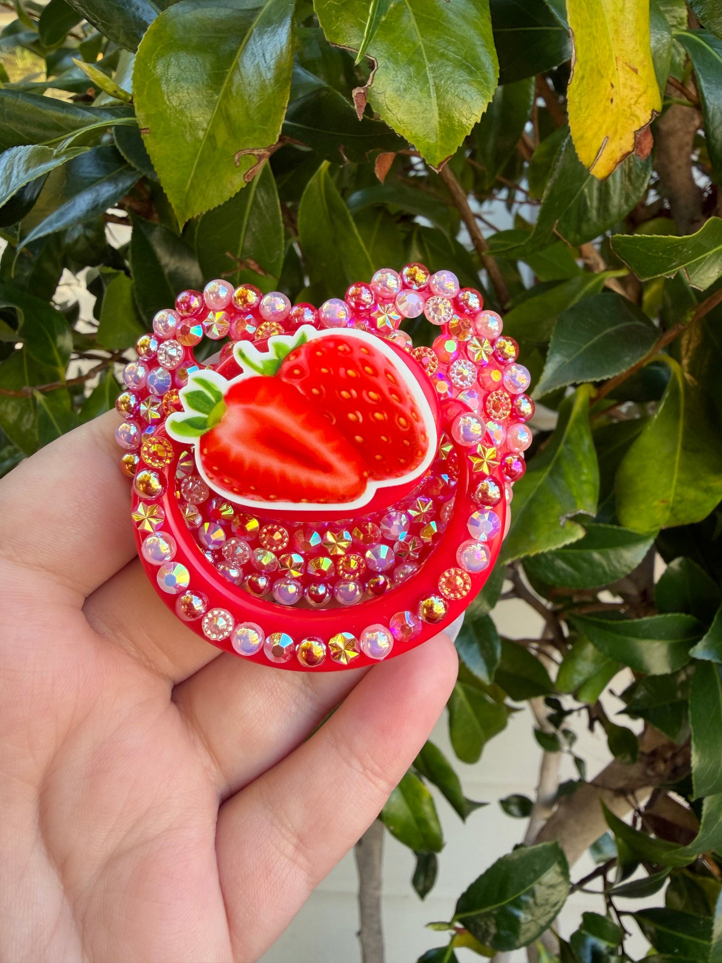 Strawberry Paci and Teether Set 🍓