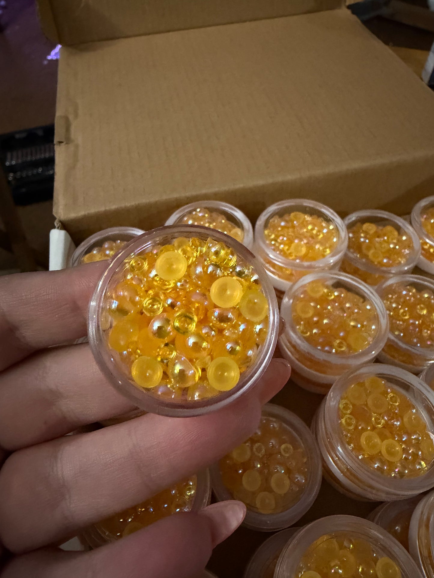 Amber Pearl Mix Jars