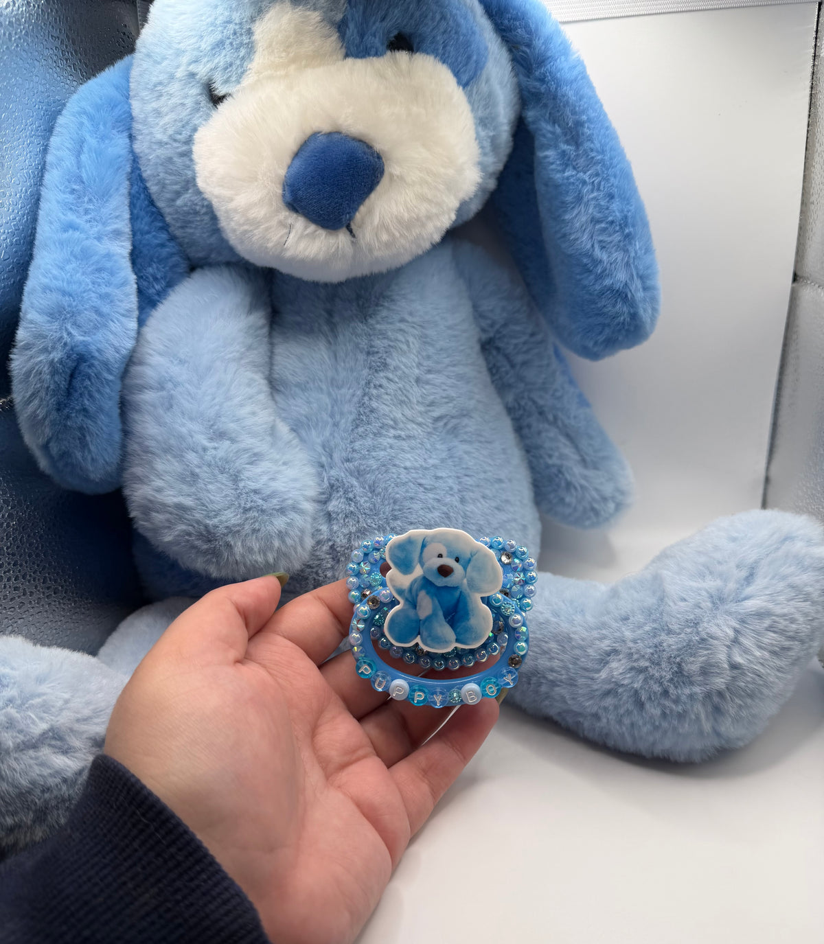 Puppy Boy Stuffie + Paci Set