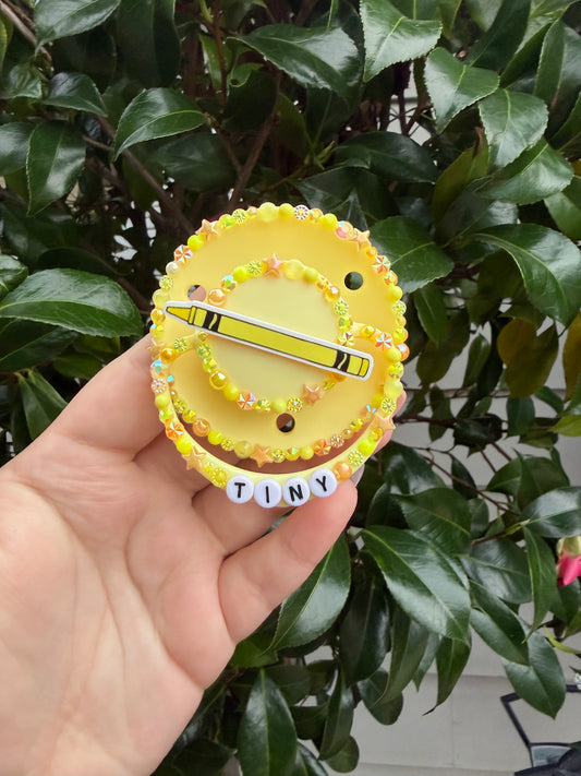 Yellow Round “Tiny” Crayon Simple Deco