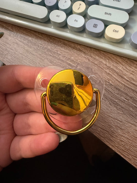 Clear and Gold Metallic Small Shield