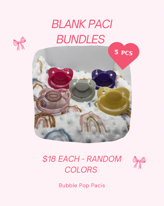 Blank Pacifier Bundles (5pcs)